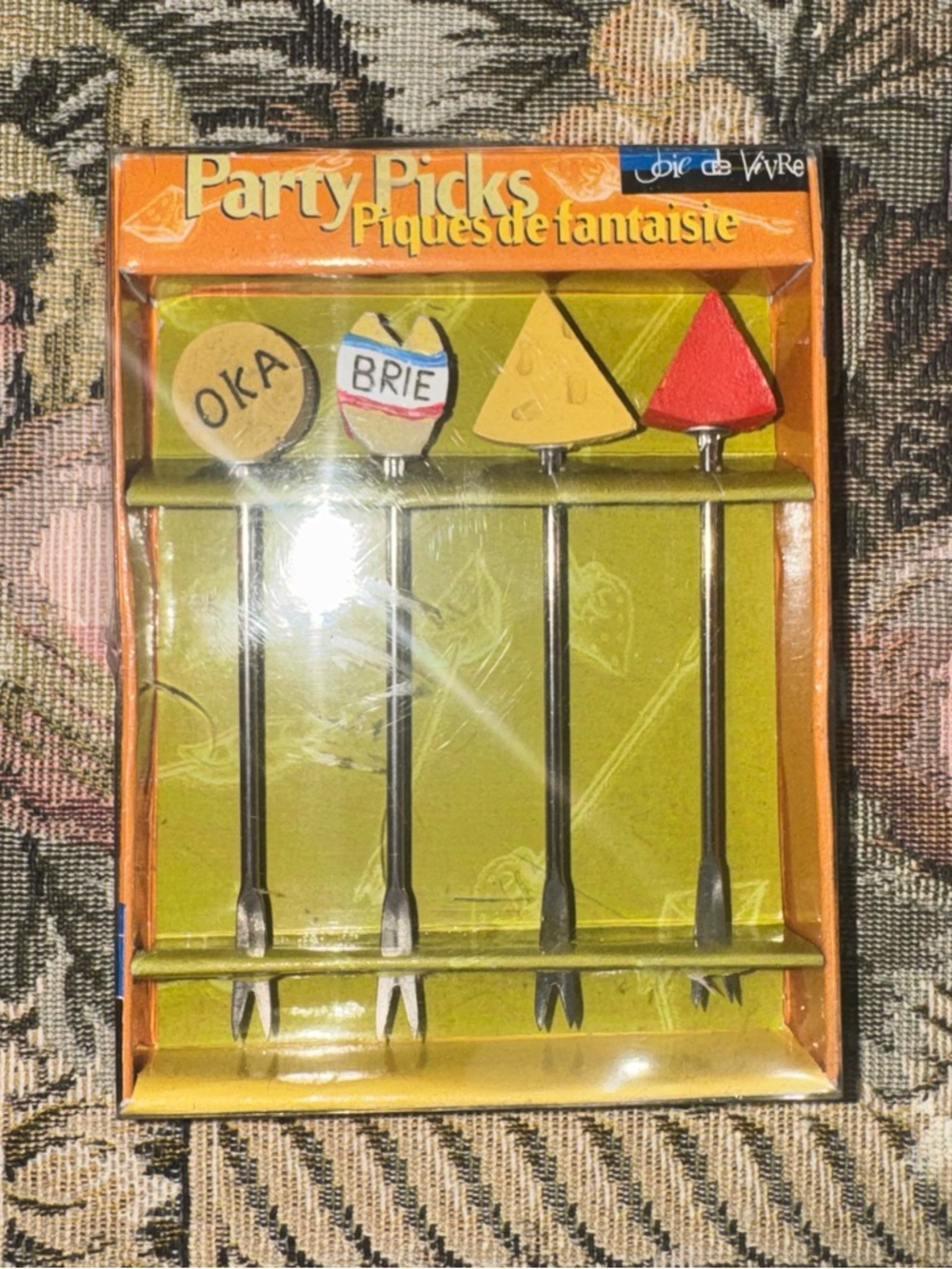 Vintage T.J.Maxx Party Picks Cheese Appetizer Set Charcuterie Board Cheese Lover